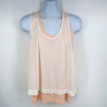 Tangerine Women&#39;s Racerback Tank Top White Peach Size XXL NWT - $12.35