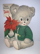 Vintage Hallmark 1950’s Merry Christmas Daddy Bear Greeting Card  - $4.94