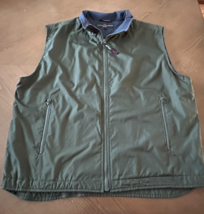 Vintage Tommy Hilfiger Golf Deep Green Vest Men&#39;s XXL Full Zip Double Po... - $39.58
