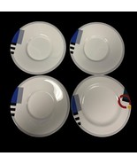 Set of 4 Mikasa Maxima HIGH SPIRITS Super Strong China Saucers 6.5” Plat... - $27.12 CAD