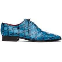 Olivieri Caribbean Genuine Pirarucu Exotic Lace-Up Oxford Blue image 2