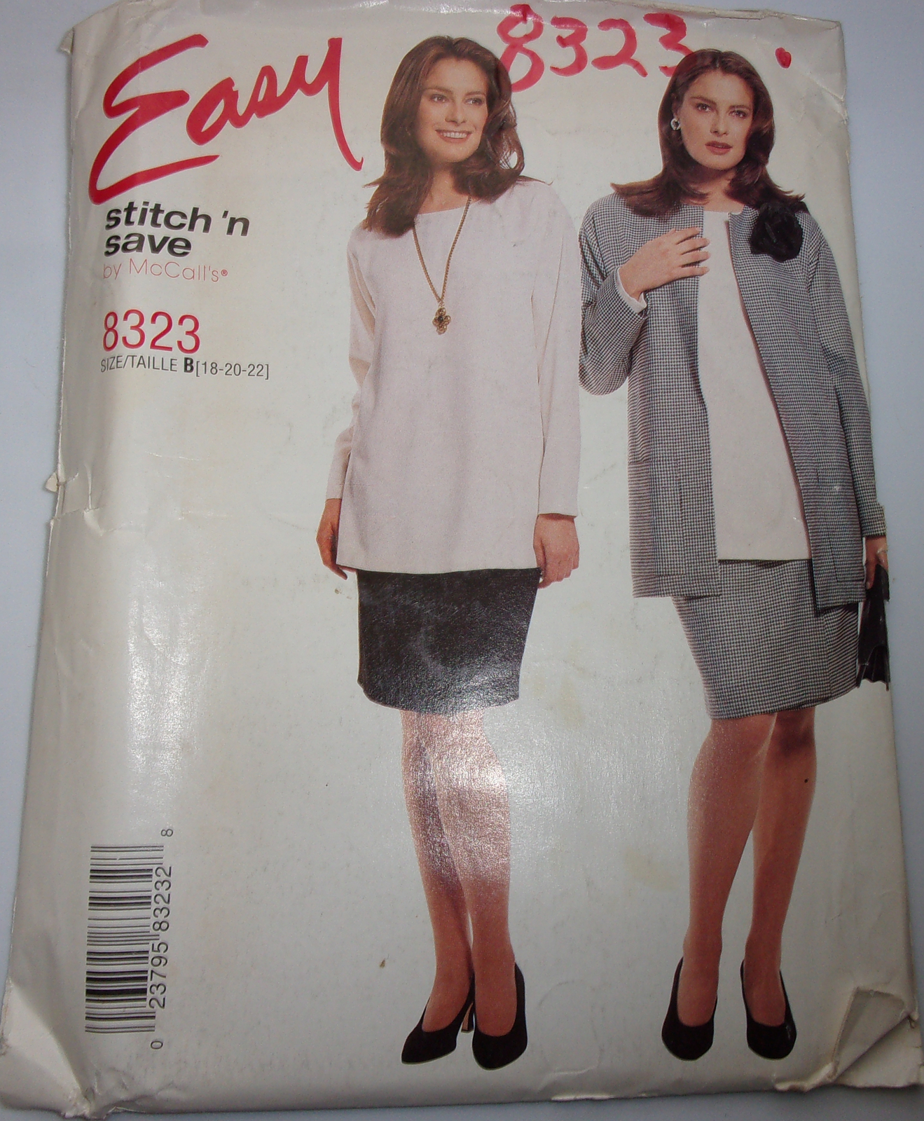 Stitch n’ Save Easy Misses Jacket Tunic Pull On Skirt Size 18-22 #8323 Uncut - $3.99