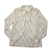 NWT Sezane Lady Shirt in Liberty Blue Rouge Floral Tie Neck Button Down ... - £85.14 GBP