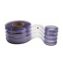 8&quot; x 75ft vinyl Strip, ribbed,  0.08&quot; Thick, Clear - £111.71 GBP