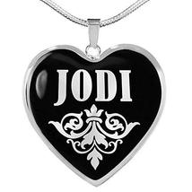 Jodi v01s - Heart Pendant Luxury Necklace Personalized Name Gifts - £31.65 GBP