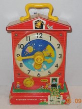 Vintage 1968 Fisher Price fisher price Music Box Teaching Clock 998 RARE... - $43.03