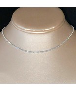 12 Karat Runde Künstlicher Diamant 40.6cm Tennis Kette Damen 14K Weiß Ve... - $197.94 CAD+