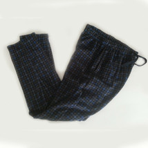 Intimo Men Size S Pajama Pants Polar Fleece Polyester black blue print  - £15.44 GBP