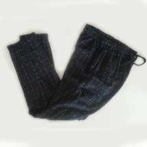 Intimo Men Size S Pajama Pants Polar Fleece Polyester black blue print  - £14.45 GBP