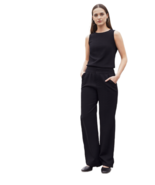 Women Pants Good American Women Flat Front Dress Pants Size 8/29 Black - $282.16 MXN