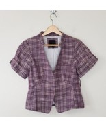 The Limited | Purple Plaid Short Sleeve Blazer, size small - £16.64 GBP
