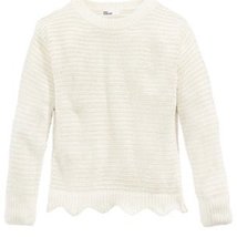 Epic Threads Girls Scalloped Hem Sweater, Size Large - £16.90 GBP
