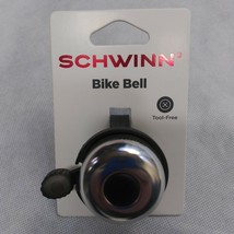 Schwinn Universal Bike Bell Chrome Black New No Tools Required to Install - $14.95