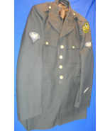 CLASS A DRESS GREEN ARMY DRESS UNIFORM COAT JACKET W/ 3RD CALVARY UNIT P... - $55.43