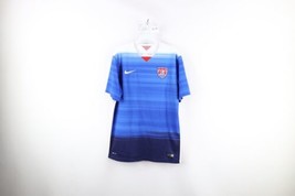 Nike Authentic Mens Medium 2015 USMNT USA National Team Soccer Jersey Striped - £43.48 GBP