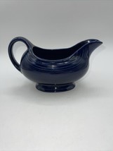 Vintage Fiesta Footed Gravy Boat Sauce Boat Cobalt Blue - £15.82 GBP