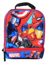 Avengers Captain America Lunch Box Insulated BPA-Free Dual Compartment Tote - £12.77 GBP