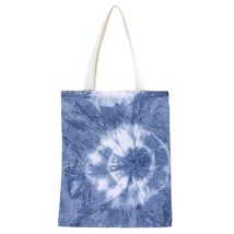 Handmade Bag Tie dye Design Linen Shoulder Bags Casual Handbags Big Capa... - £32.05 GBP