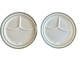 2 Divided Plates Anchor Hocking Fire King 350 Restaurant Ware 9 1/4 Inch... - $42.08