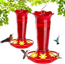 Delightful 10 Oz Hummingbird Feeders - Ant &amp; Bee Proof, Hanging Decor 2 ... - $36.58