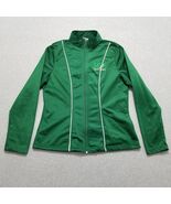 A4 Womens Track Jacket Large Green Full Zip Pockets MHS Track &amp; Field Wi... - $24.78 CAD
