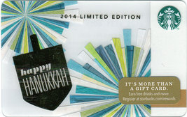 Starbucks 2014 Hanukkah Collectible Gift Card New No Value - £2.38 GBP