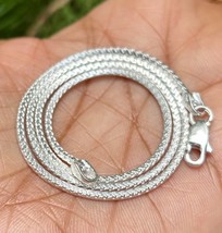 Cadena de trigo cuadrada de plata 999, 16 pulgadas de longitud aprox y 9... - $45.78