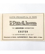 1954 Pike &amp; Co Ltd Austin Dealer Advertisement Import Automobilia Exeter... - $367.32 MXN