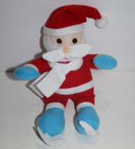 Toms Amusement Santa Claus 11&quot; Soft Stuffed Doll Ice Skates Christmas Holiday - $11.65