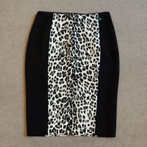 White House Black Market Pencil Skirt Womens Size 2 Black White Animal P... - £23.22 GBP