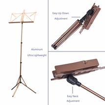 Paititi High Quality Durable Adjustable Folding Music Stand with Bag Cof... - £29.09 GBP