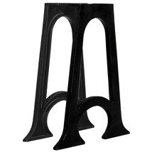 vidaXL Black Cast Iron A-Frame Dining Table Legs Set - 2 Pieces - Indust... - $5,093.65 MXN