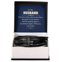 To My Husband Your Love is the Calm to My Chaos Men&#39;s Stainless Steel &amp; Vegan L - £33.77 GBP+