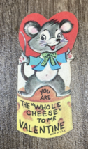 Vintage Valentine Mouse on Swiss Whole Cheese To Me 1970s - £4.73 GBP
