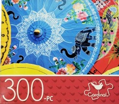 CARDINAL 300 Piece Puzzle 14&quot; x 11&quot; Paper Parasols Hard/Small Pieces New - £7.88 GBP