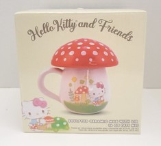 New In Box Sanrio Hello Kitty & Friends Figural Mushroom Mug with Lid Red 16 oz - $44.54