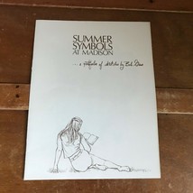 Vintage Lot Summer Symbols at Madison Signed Sepia Print Sketches by Bob Giese - £20.24 GBP