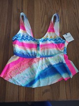 Arizona Womens Size Medium Multicolor Bathing Suit Top-Brand New-SHIPS N 24 HOUR - £35.51 GBP