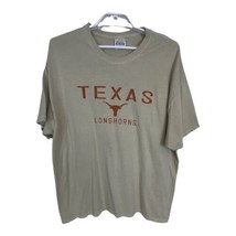 Hanes Heavy Weight Texas Mens Shirt Size 2XL Tan Texas Longhorns Short Sleeve - £14.91 GBP