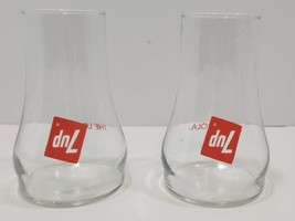 Vintage 7 UP Glass Tumbler The Uncola Upside Down 5&quot; Clear Drinking Cup-Lot of 2 - £9.42 GBP