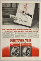 1944 Print Ad Pennsylvania Tires New Silent Vacuum Cup Jeannette,PA - £13.98 GBP