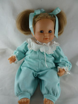 COROLLE Baby Girl Doll 15" Vinyl Soft Body Blonde Hair Blue Eyes France - $19.79