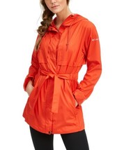 Columbia Womens Water-Resistant Rain Jacket Size X-Small Color Bold Orange - £63.25 GBP