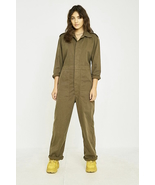 Vintage Dutch army green mechanics boiler jump suit coverall overall mil... - £23.70 GBP