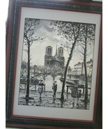 M. Ernst Black and Compatible with White Oil ON Canvas Original 18 X 15 - $584.07
