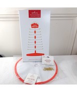 Hallmark 2024 Santa&#39;s North Pole Mini Ornament Display Stand w/ Tree Ski... - $34.30 CAD