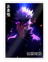 Satoru Gojo Poster Wall Art  Jujutsu Kaisen Office Home Gloss Print 11.7... - $11.99