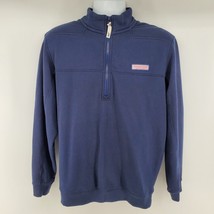 Vineyard Vines Collegiate Shep 1/2 Zip Shirt Sweater Long Sleeve Size S Blue - £28.44 GBP