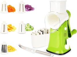 Munch Rotary Cheese Grater Cheese Shredder with Handle 5 Stainless Steel... - £49.03 GBP