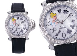 NEW Disney DSRB001 Women&#39;s Brilliance Diamond Cinderella Crystal Watch in Black - £17.36 GBP